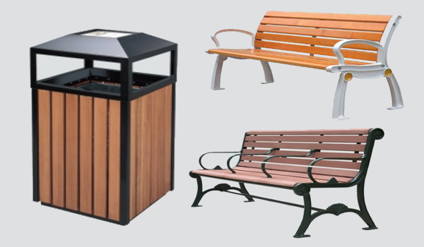 Bộ bàn ghế ngoài trời sử dụng vật liệu WPC tái chế được xuất khẩu sang Canada